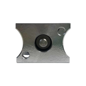 PIERCE's Bolt-on Actuator for Husco Spool, crafted with a metallic bracket featuring rounded corners and a central circular hole, is showcased against a sleek black background.