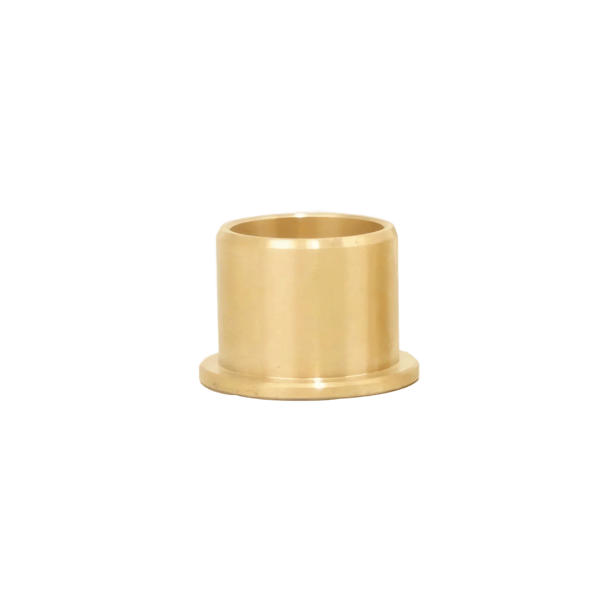 The WPT Power (Shanghai) Ltd Bushing | Drum | Worm Gear Winches is a cylindrical, flanged brass bushing—ideal as a winch drum bushing or replacement part—shown on a plain white background.