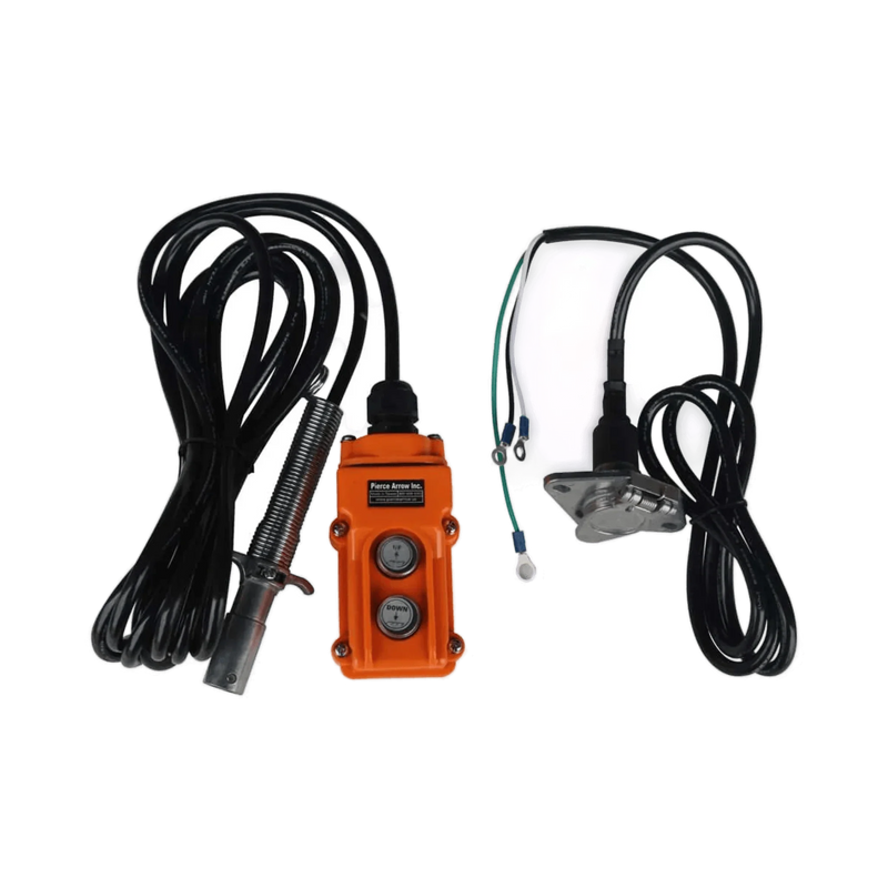 PIERCE 2 Function Momentary Removable Control Pendant - 20 ft. Cord with 4 Prong Steel Plug + Receptacle