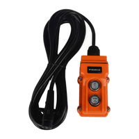 The Asetek Enterprise Company LTD PIERCE 2-function momentary hard-wired control pendant features UP/DOWN buttons, a 15 ft. cord with 4-prong vulcanized plug, and is compatible with PIERCE 654 series wormgear winches.