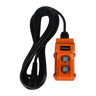 The Asetek Enterprise Company LTD PIERCE 2-function momentary hard-wired control pendant features UP/DOWN buttons, a 15 ft. cord with 4-prong vulcanized plug, and is compatible with PIERCE 654 series wormgear winches.