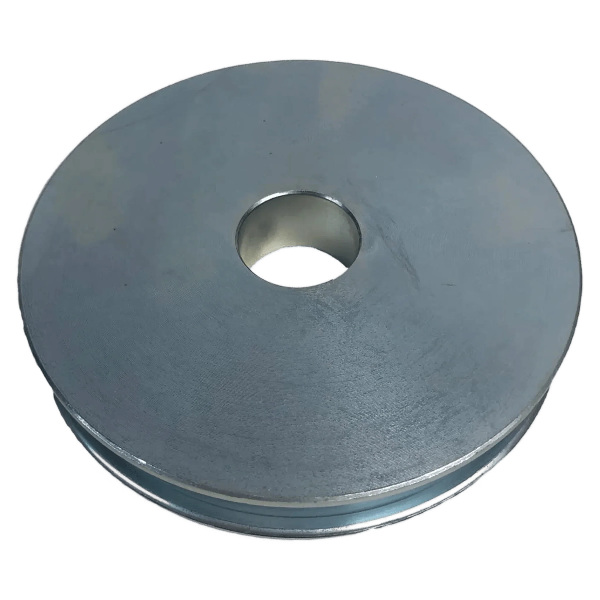 The PIERCE Cable Sheave | 4 in is a round metal sheave with a 7/8" bore and central hole, shown at an angle on a white background.