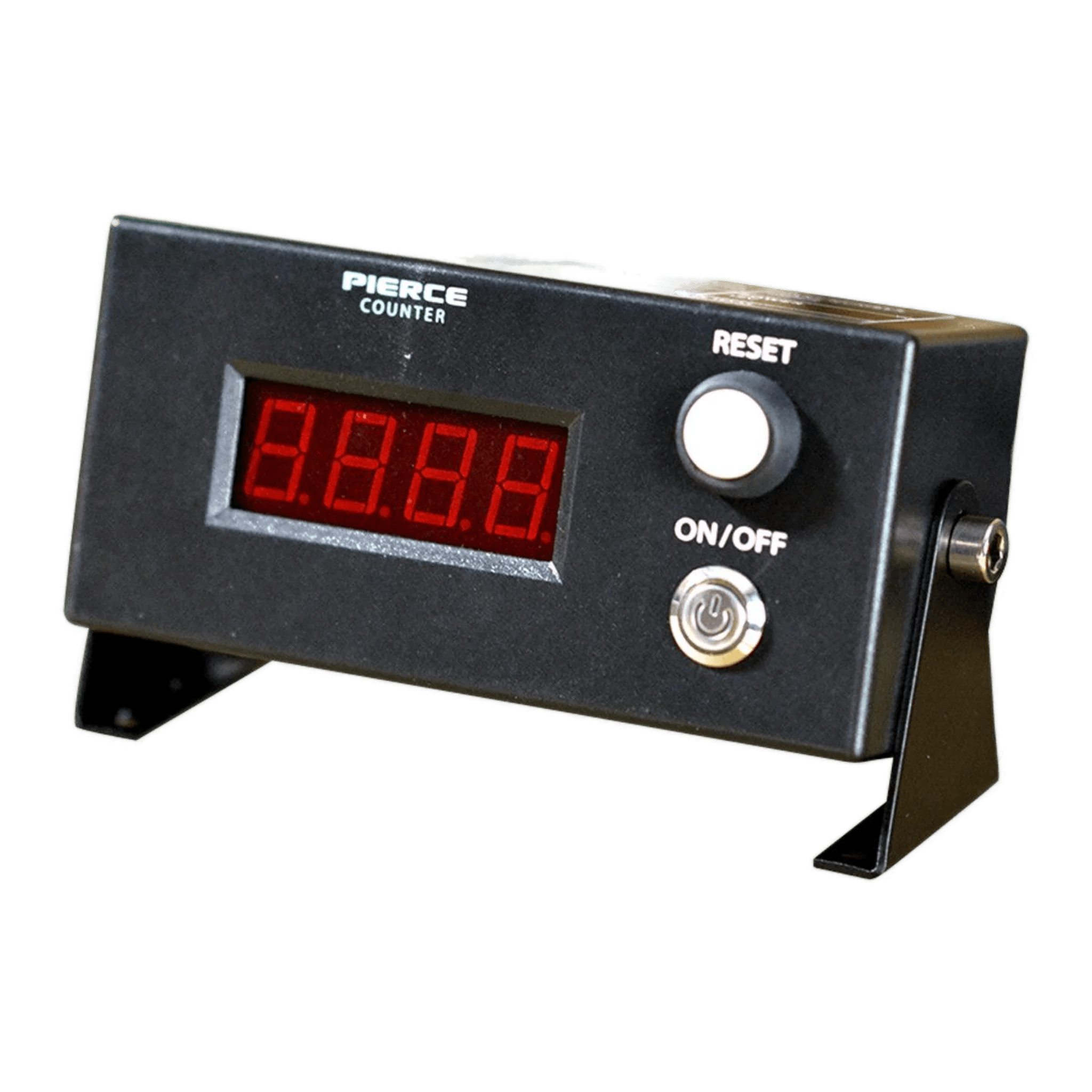 The Cattle Cube Counter by PIERCE includes a digital counter with a red LED screen, reset button, and on/off switch, designed to streamline operations and manage feeding costs efficiently.