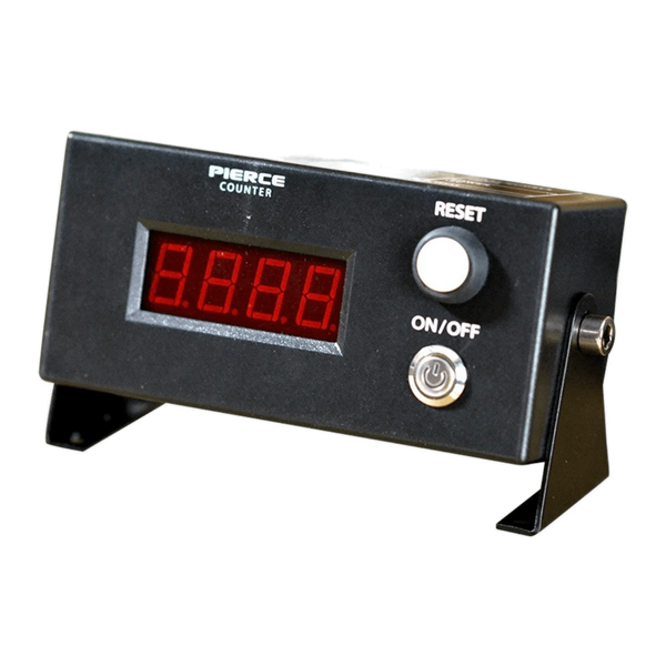 The Cattle Cube Counter by PIERCE includes a digital counter with a red LED screen, reset button, and on/off switch, designed to streamline operations and manage feeding costs efficiently.