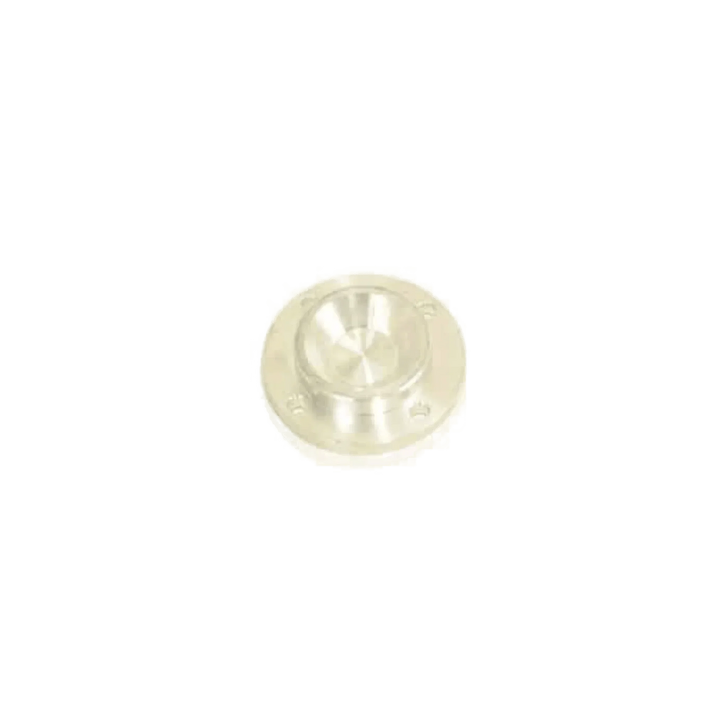 PIERCE Closed Bearing Cap for Worm Gear Winches features a metal flange with a central raised section and three holes; perfect as a PS654 winch bearing cap or replacement for worm gear housing. Shown on a plain white background.
