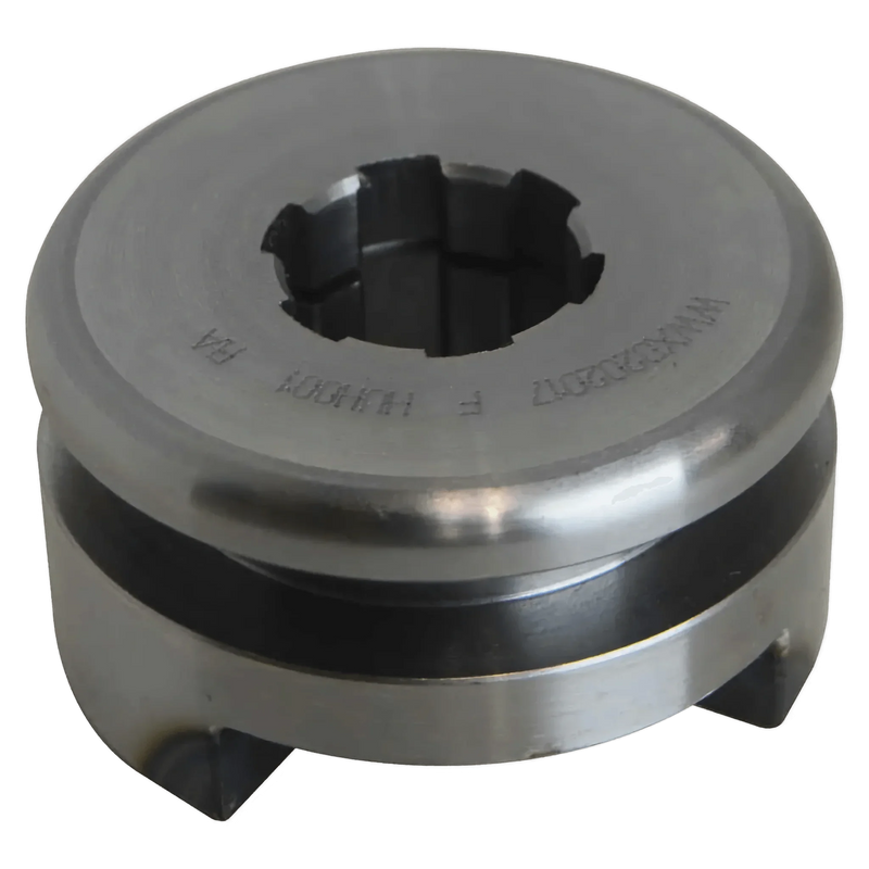 A round machined metal part with a central hole and top-surface engraving, the Clutch Dog from WPT Power (Shanghai) Ltd is commonly used in worm gear winches for smooth free spooling.