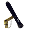 The Clutch Latch for Electric Worm Gear Winches by WPT Power (Shanghai) Ltd features a black metal lever on a brass mounting bracket with a small chain, designed as a Free Spool Latch for the 654 Series Winch.