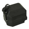 A black plastic outdoor electrical outlet cover with a flip-up lid, ideal for protecting connections such as the Asetek Enterprise Company LTD Compact Solenoid Assembly.