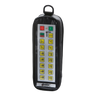 The Controls | Cover | Lodar | Fabric | 92 93 IP Series | 16F by Lodar LTD includes a handheld remote control equipped with multiple numbered yellow buttons and two prominent red and green buttons at the top, all encased in a durable padded protective cover for increased longevity.