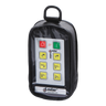 The Lodar LTD Controls Cover, designed for the 92 93 IP Series, is a black fabric cover with multiple buttons and a transparent front. This Industrial Pro transmitter features magnets and a padded cover to ensure durability and ease of use.