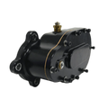 The Conversion Kit by Internal - Pierce Assembly Team for 12,500 lbs worm gear winches includes bolts, features multiple mounting points and a brass fitting, shown from an angle.