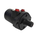 PIERCE Conversion Kit for worm gear winches, featuring a black PS654 series hydraulic motor with red fittings and cylindrical shaft—perfect for upgrading 12V electric winches to hydraulic systems.
