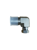 The PIERCE Hydraulics Fitting features a 90-degree swivel with male 1/2 in x female 1/4 in pipe threads, ideal for hydraulic transitions. Displayed on a white background.