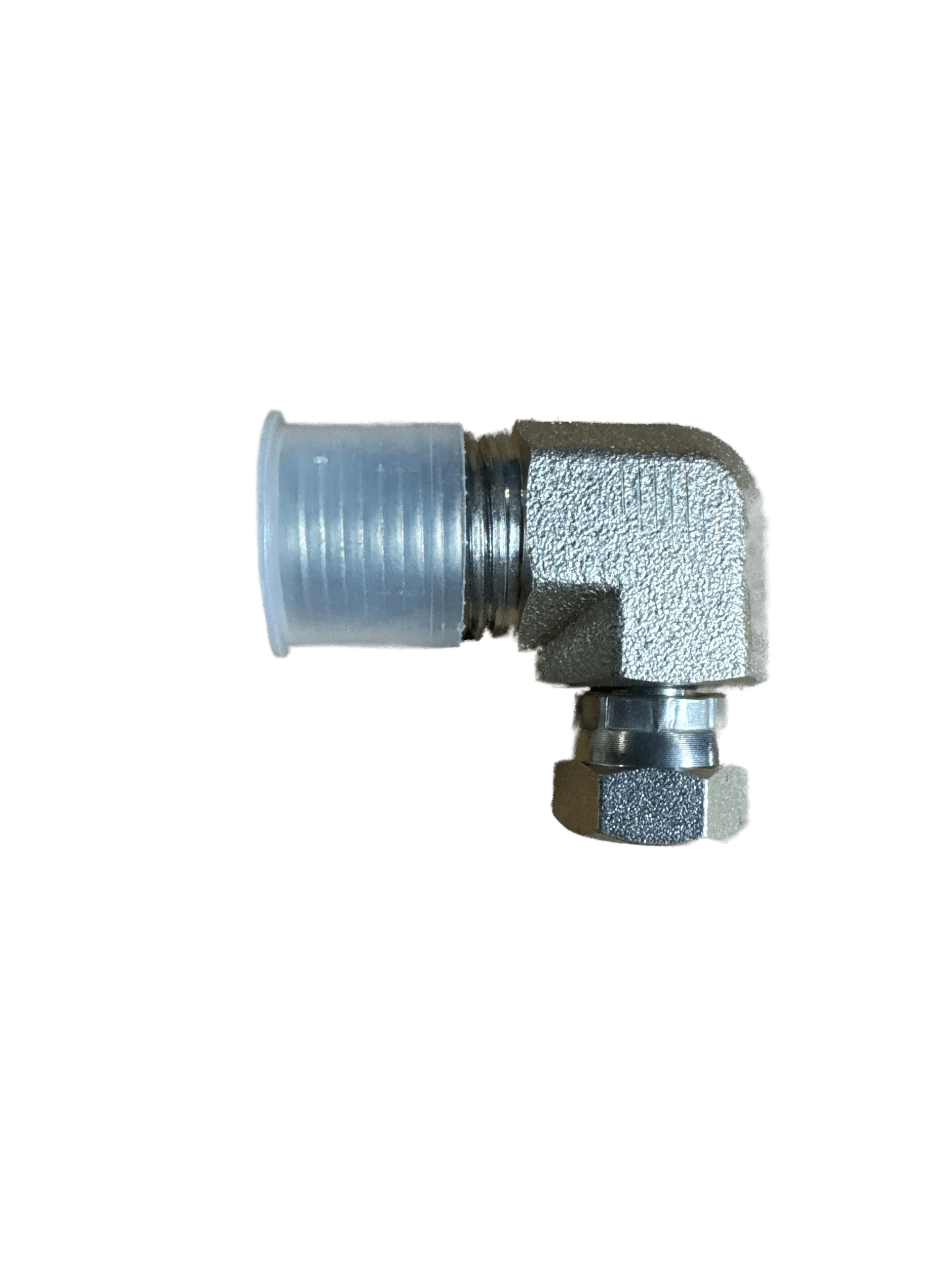 The PIERCE Hydraulics Fitting features a 90-degree swivel with male 1/2 in x female 1/4 in pipe threads, ideal for hydraulic transitions. Displayed on a white background.