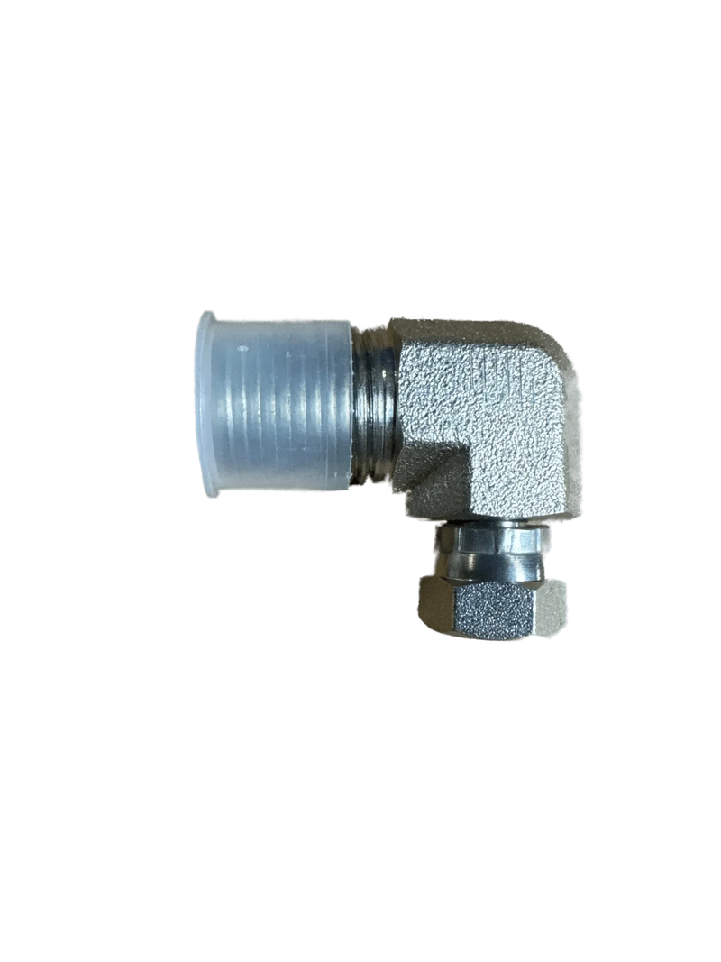 Hydraulics Fitting - Pipe Thread - Swivel - Male 1/2 in x Female 1/4 in - 90 Degrees