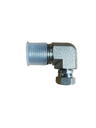 The PIERCE Hydraulics Fitting features a 90-degree swivel with male 1/2 in x female 1/4 in pipe threads, ideal for hydraulic transitions. Displayed on a white background.