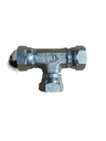 PIERCE Hydraulics Fitting - Pipe Thread Swivel Tee, Female 1/4 in x Female 1/4 in; ideal for connecting hydraulic lines. Shown isolated on white background.