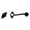 The Electric Planetary Winches Plug | Style 1 by Asetek Enterprise Company LTD is a black 3-prong electrical connector with a protective rubber cover, designed for PS series winch solenoid assemblies.