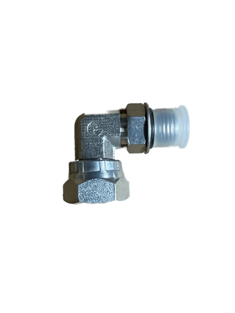 Hydraulics Fitting - Boss Thread - Swivel - Male 9/16 in x Female 3/8 in - 90 Degrees
