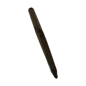 A black oblique calligraphy pen holder, as sturdy and purposeful as PIERCEs Forged Bale Spear, rests elegantly on a plain white background.