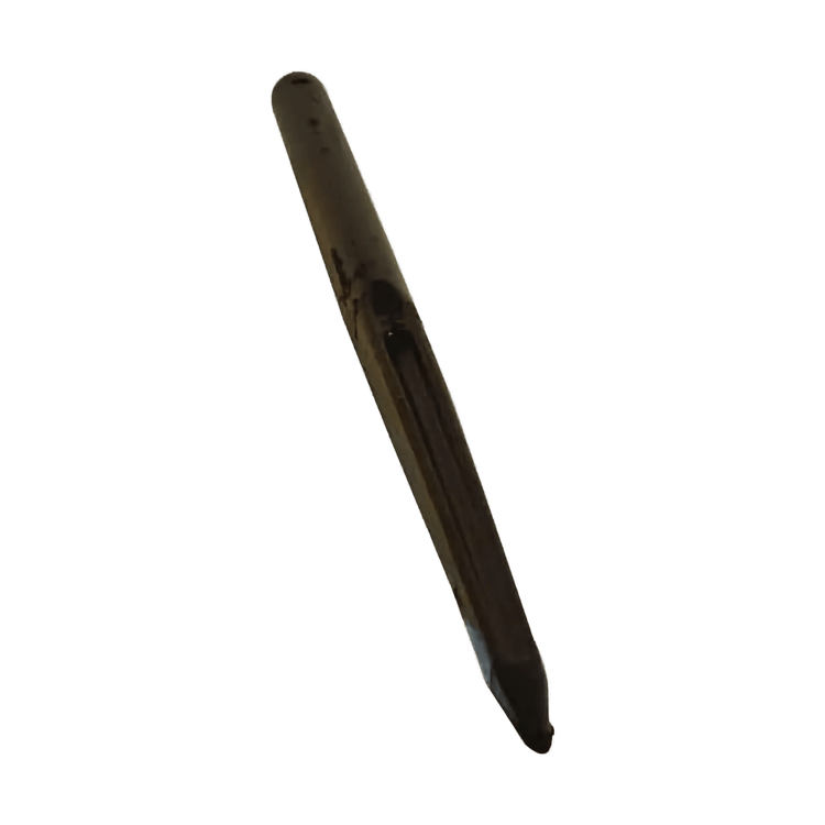 A black oblique calligraphy pen holder, as sturdy and purposeful as PIERCEs Forged Bale Spear, rests elegantly on a plain white background.