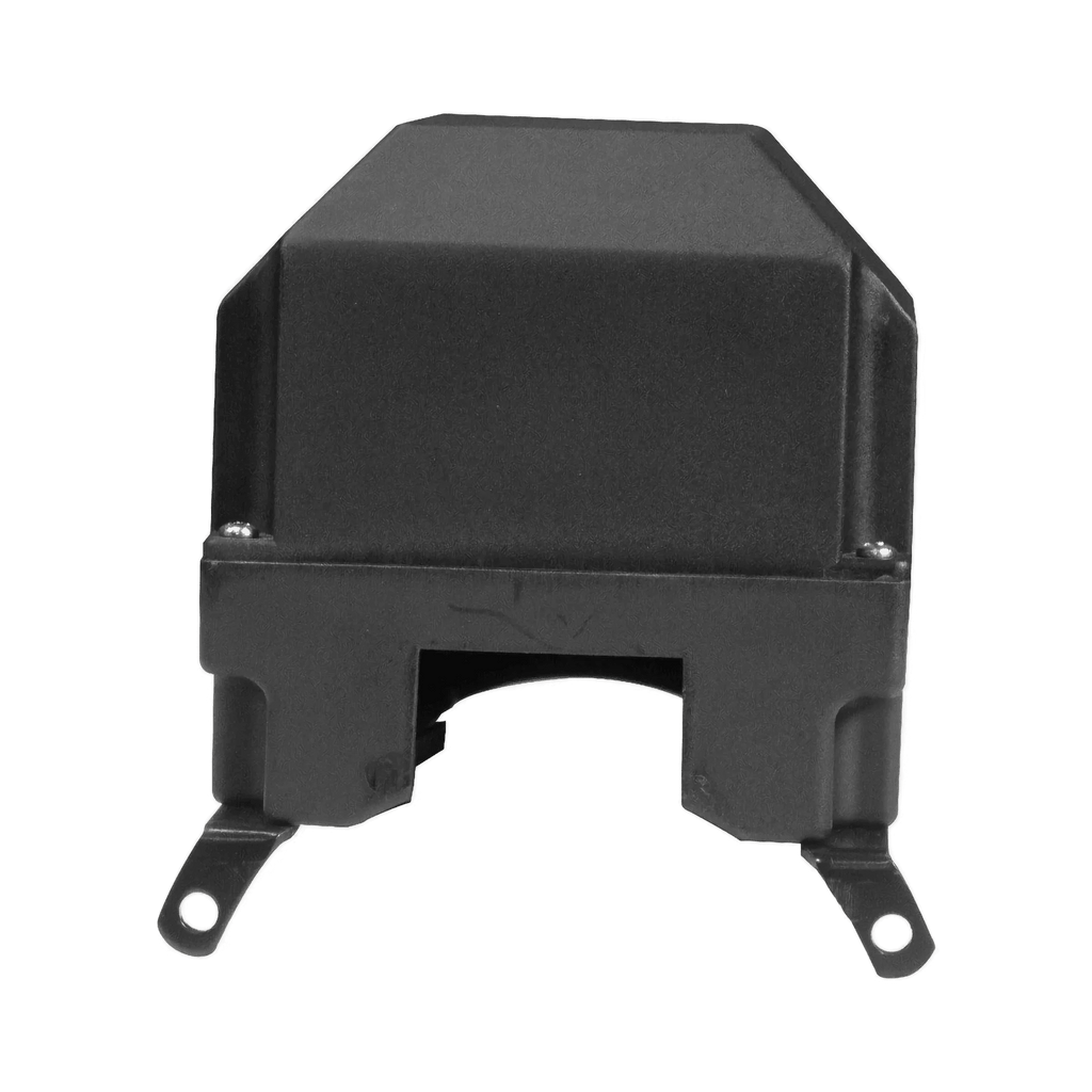 PIERCE Housing for Solenoid | Electric Planetary Winches—black plastic with two bottom mounting tabs, front view on white background; ideal replacement part or winch solenoid housing.