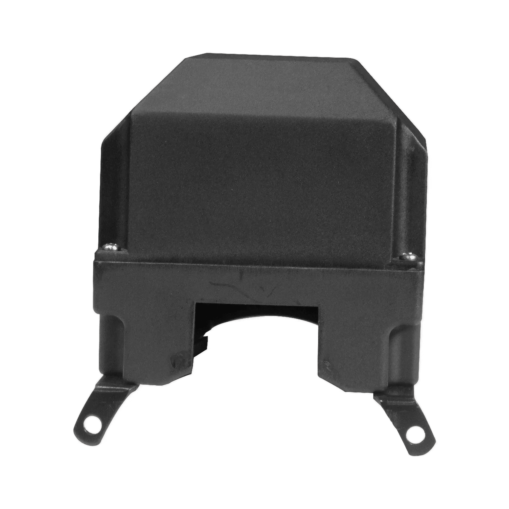 PIERCE Housing for Solenoid | Electric Planetary Winches—black plastic with two bottom mounting tabs, front view on white background; ideal replacement part or winch solenoid housing.