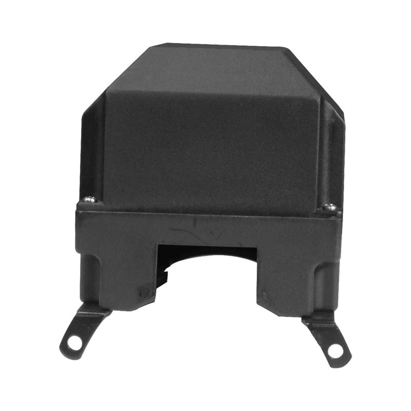 PIERCE Housing for Solenoid | Electric Planetary Winches—black plastic with two bottom mounting tabs, front view on white background; ideal replacement part or winch solenoid housing.