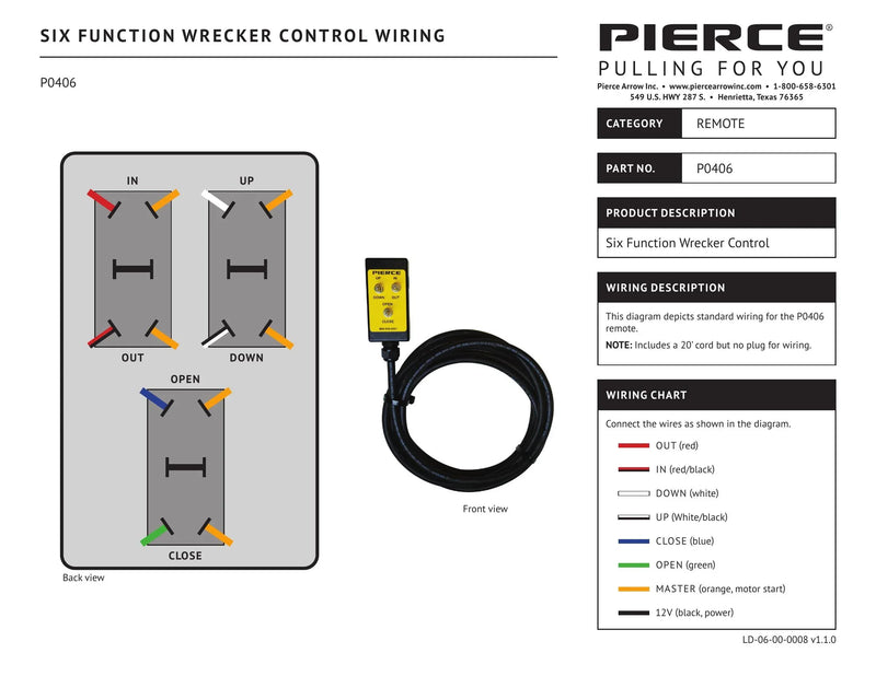 P0406 - 6 Function Wiring Diagram — Page 1