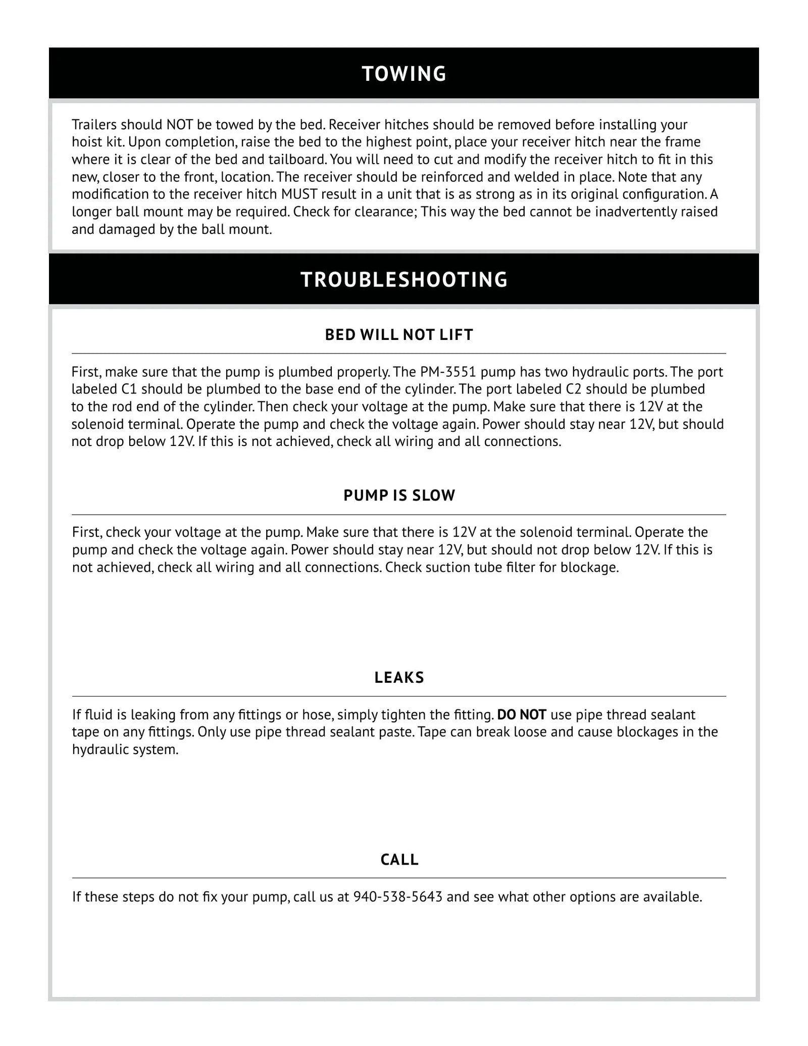 DK - Flatbed Dump Kit Manual - Page 10