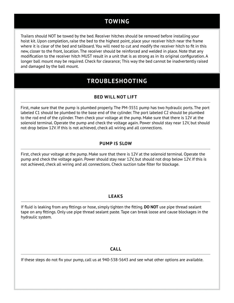 DK - Flatbed Dump Kit Manual — Page 10