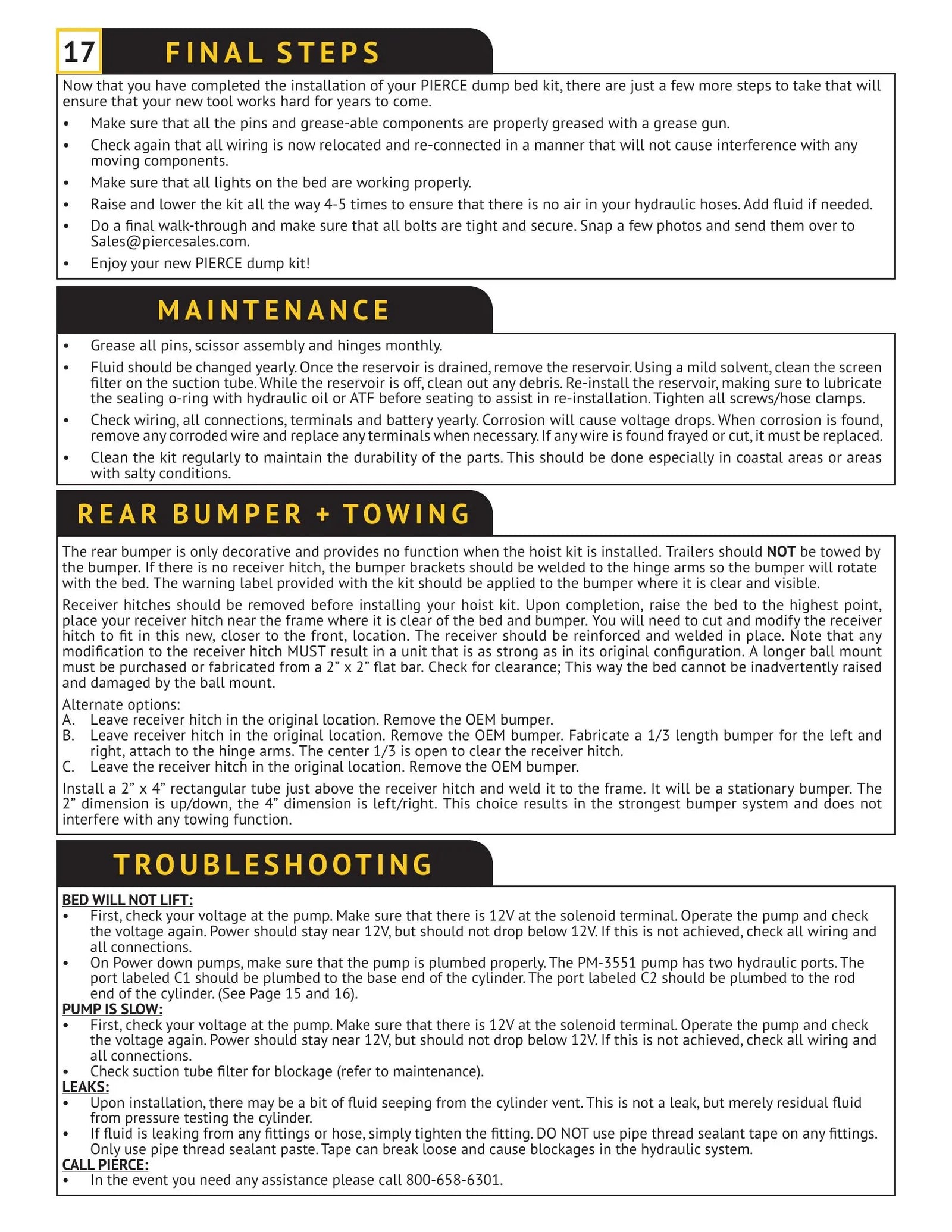 DK2UCKPD - Dump Kit Manual - Page 18