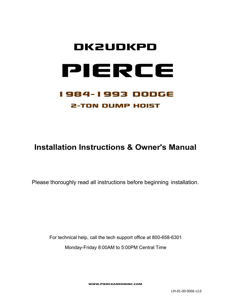 DK2UDKPD - Dodge Kit Manual — Page 1