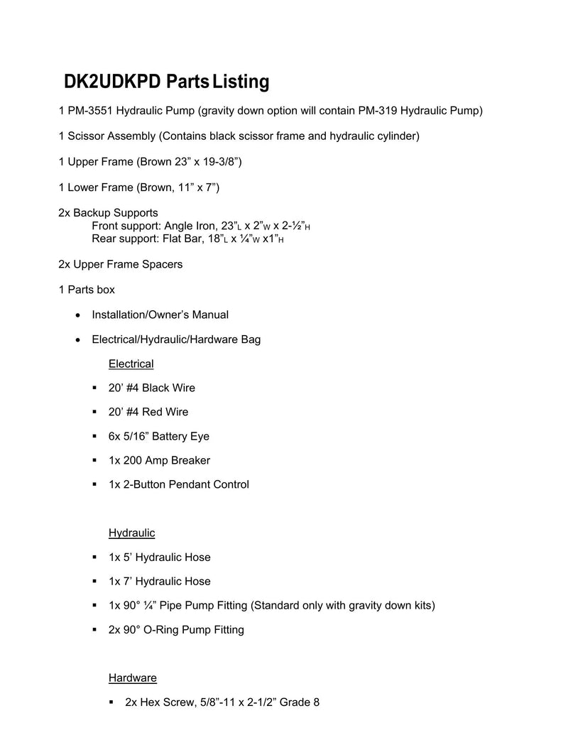 DK2UDKPD - Dodge Kit Manual — Page 3