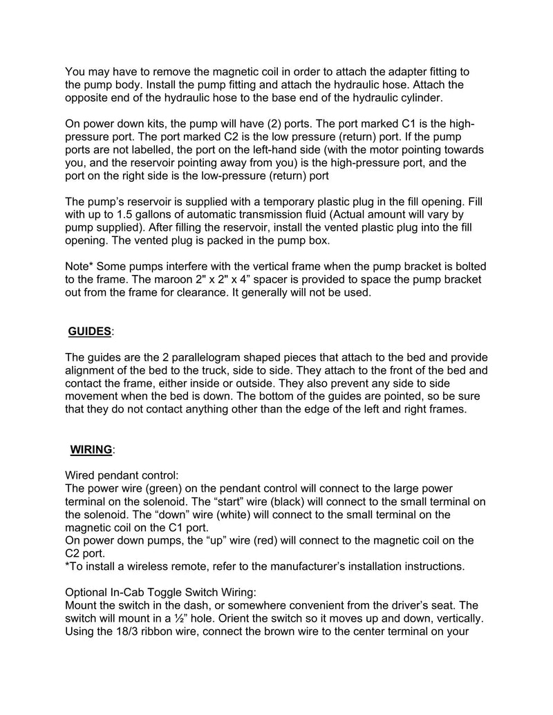 DK2UCLB99KPD - Chevy Stock Bed Dump Kit Manual — Page 16