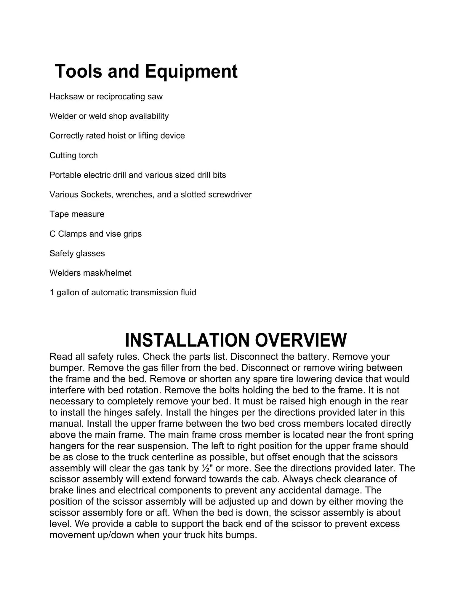 DK2UCLB99KPD - Chevy Stock Bed Dump Kit Manual - Page 7