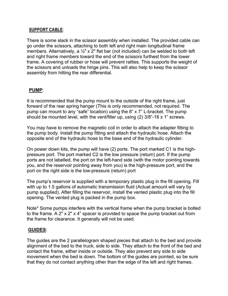 DK2UCSBK99PD - Stock Bed Dump Kit Manual — Page 16