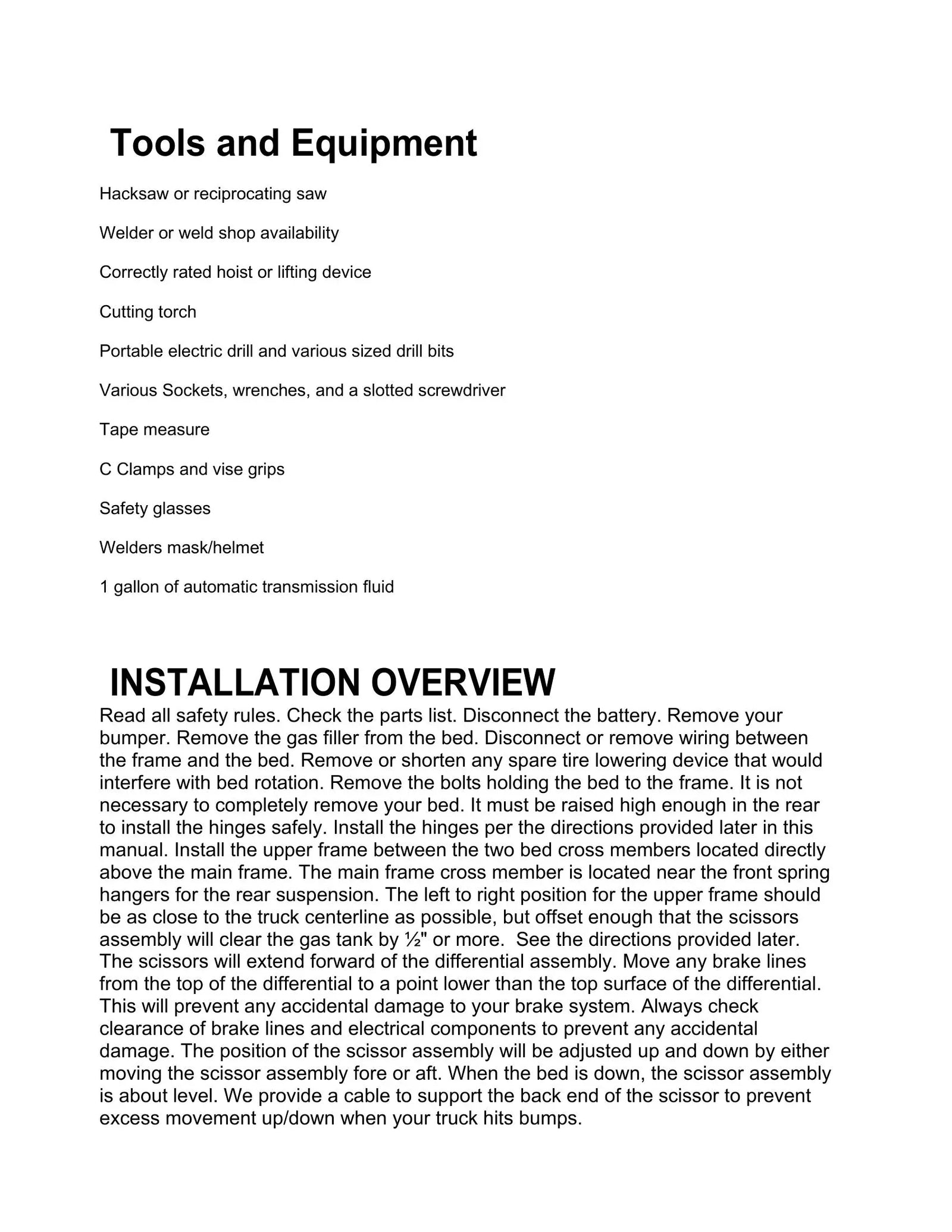 DK2UCSBK99PD - Stock Bed Dump Kit Manual - Page 7