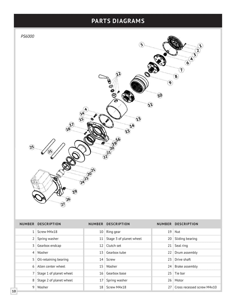 PS Series Winch Manual — Page 12