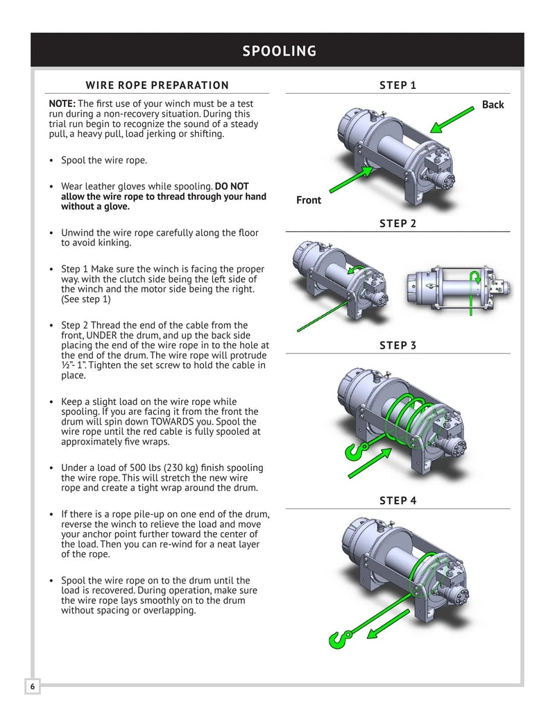 PSHV Series Winch Manual — Page 6