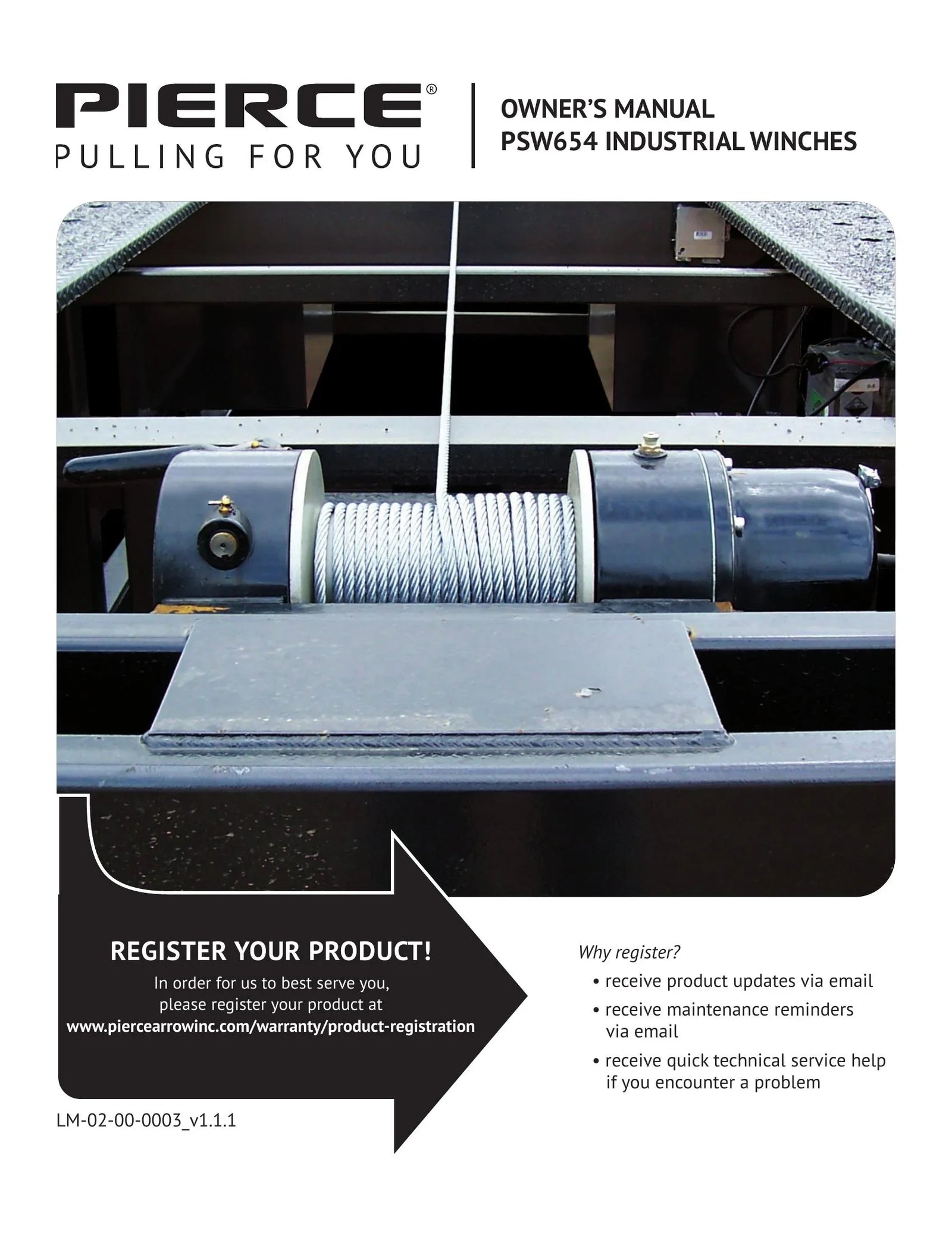 PSW654 Series Winch Manual - Page 1