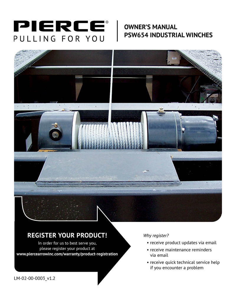 PSW654 Series Winch Manual — Page 1