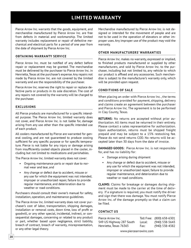 PSW654 Series Winch Manual — Page 20