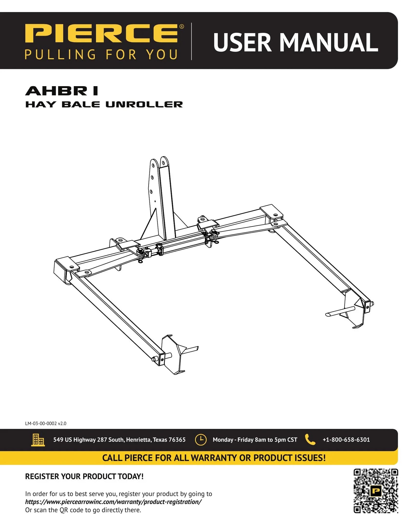 AHBR1 - Bale Unroller Manual - Page 1