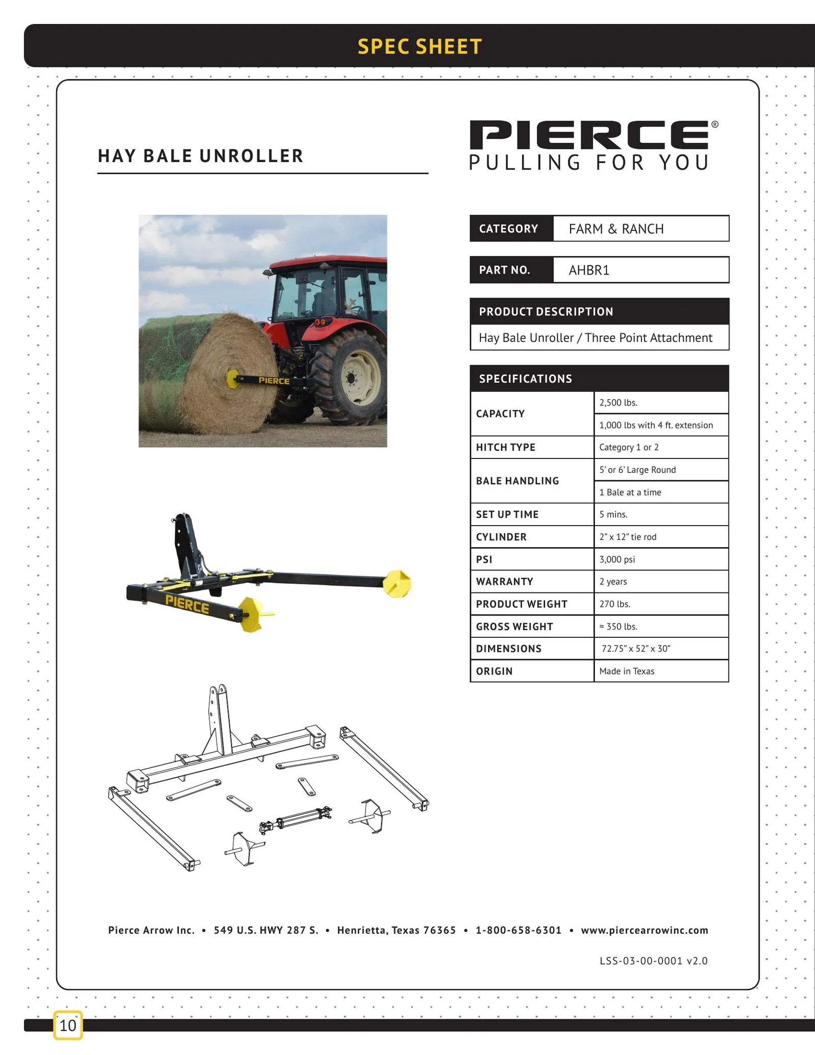 AHBR1 - Bale Unroller Manual - Page 10