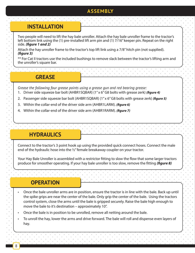 AHBR1 - Bale Unroller Manual — Page 8