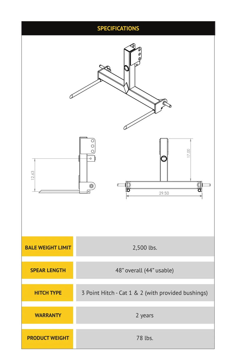 3 Point Bale Spike Manual — Page 3
