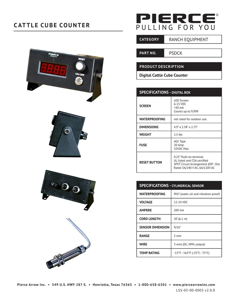 PSDCK Spec Sheet — Page 1