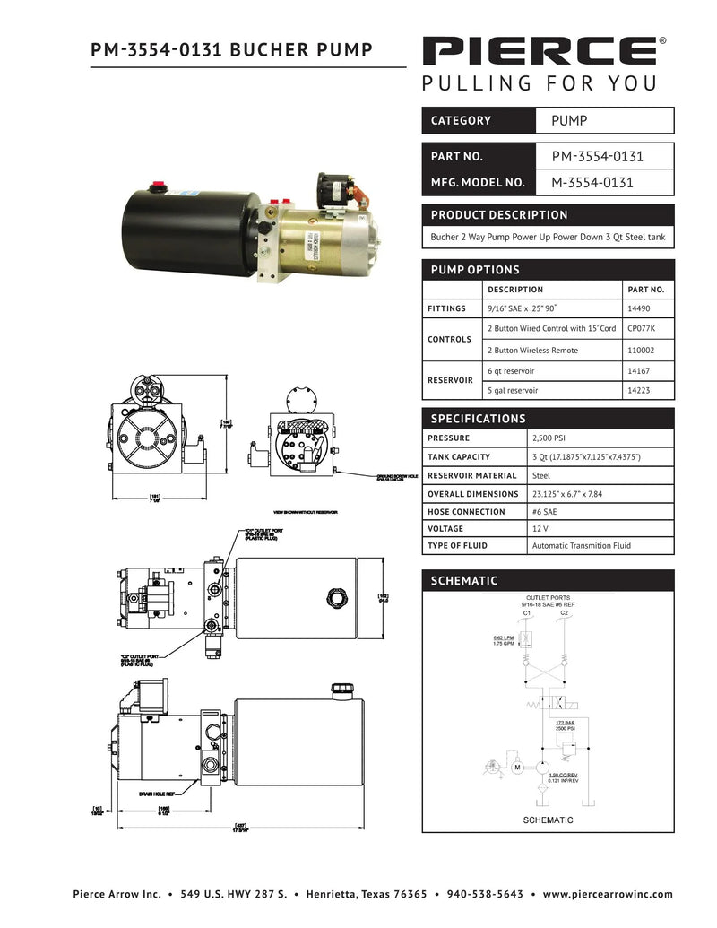 PM-3554-0131 Spec Sheet — Page 1