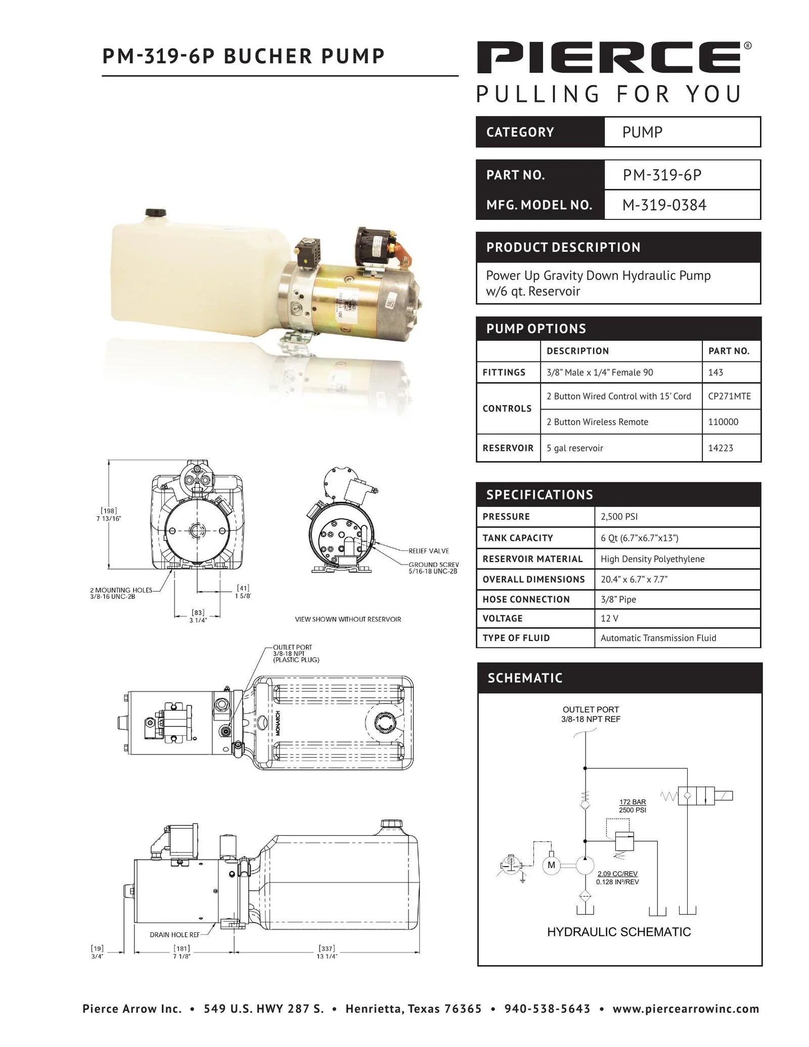 PM-319-6P Spec Sheet - Page 1